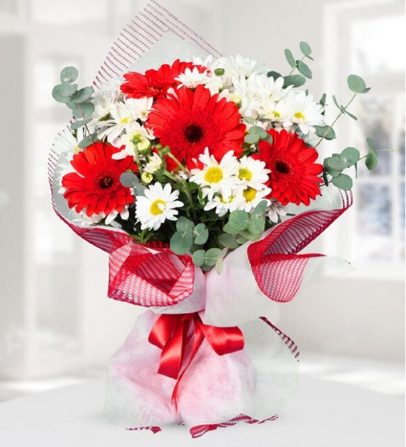 Papatya ve Gerbera Buketi